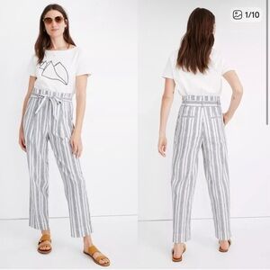 MADEWELL | Cropped Linen Pants | Size 10